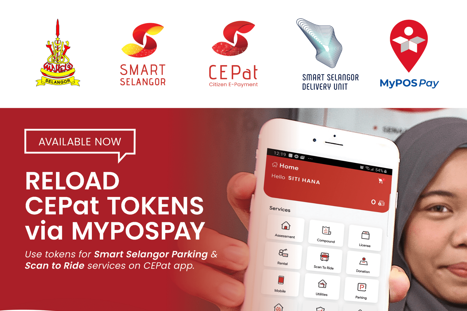 CEPat token available at MyPOSPay outlets
